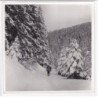 Photo 1936 de Lucien Gauthier : scène de ski (ARECHES) - format 17x17 cm papier épais