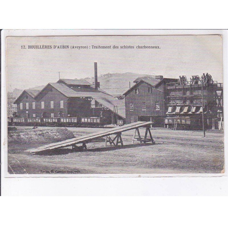 HOUILLERES D'AUBIN: traitement des schistes charbonneaux - état