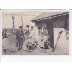 CANTAL: un abattoir rustique, cochon, porc - très bon état