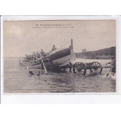 PORTRIEUX-SAINT-QUAY: le bateau de sauvetage le chauchard prend la mer - très bon état