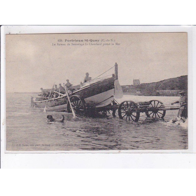 PORTRIEUX-SAINT-QUAY: le bateau de sauvetage le chauchard prend la mer - très bon état