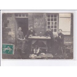 SAINT-PIERRE-sur-DIVES: jeu de cartes, café, société des enfants de la liche - état