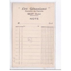 GILLEY: les géraniiums, pension de famille - très bon état