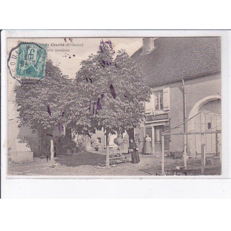 NEUVELLE LES LA CHARITE: scène de village, (?) buraliste - état