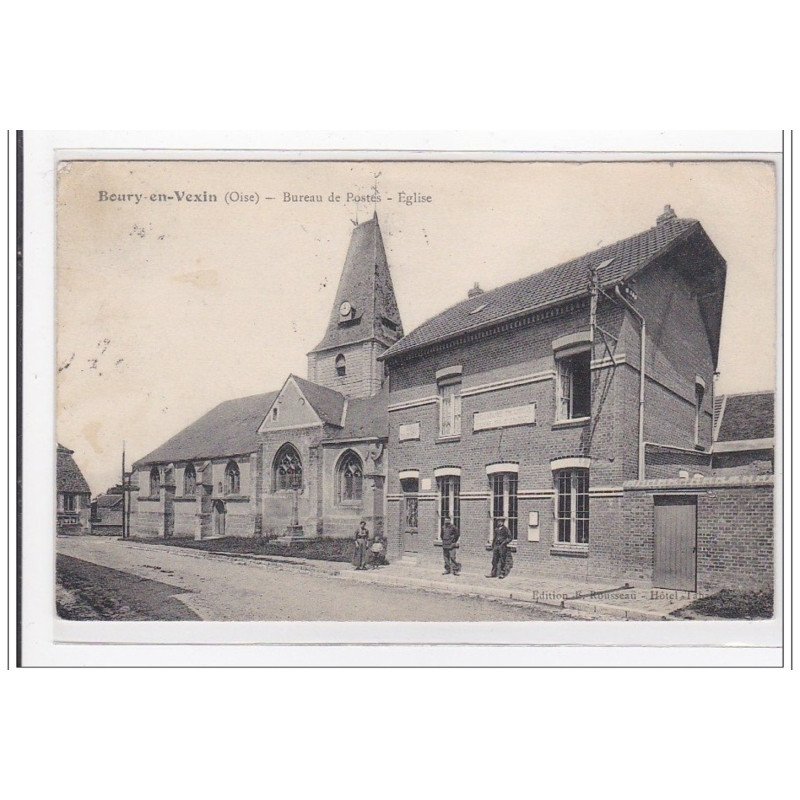 BOURY-en-VEXIN : bureau de postes, eglise - etat