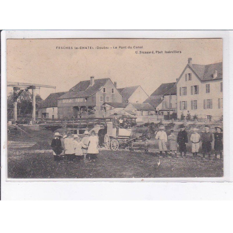 FESCHES-le-CHATEL: le pont du canal, attelage - état