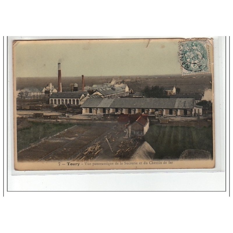 TOURY - Vue panoramique de la Sucrerie et du Chemin de Fer - état