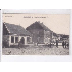 FONTAINE-les-CLERVAL: grande rue, scène de village - très bon état