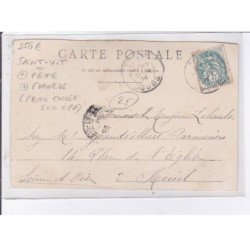 SAINT-VIT: fête, manège, photo collée sur CPA - très bon état