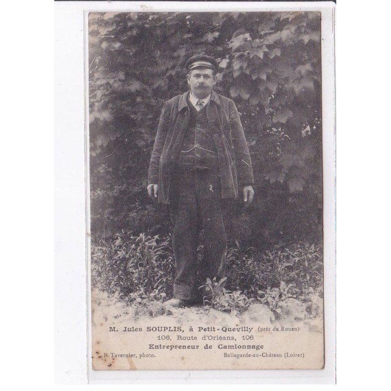 PETIT-QUEVILLY: M. Jules Souplis, 106 route d'orléans, entrepreneur de camionnage - état