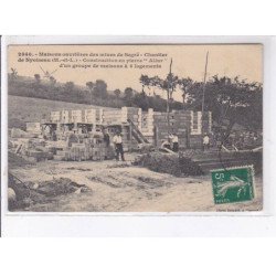 NYOISEAU: maisons ouvrières des mines de segré, chantier, construction en pierre "allur" - très bon état