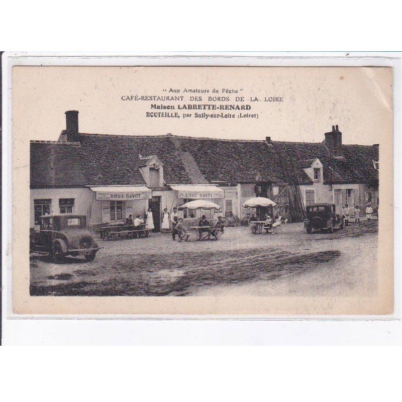 BOUTEILLE: café-restaurant des bords de la loire "aux amateurs de pêche", maison labrette-renard - état