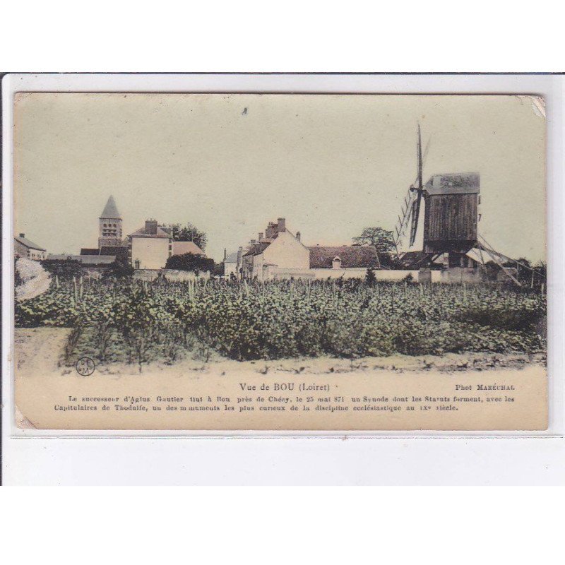 BOU: vue de bou, moulin à vent - état