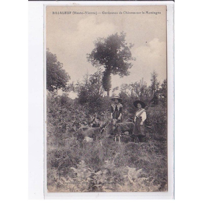 BUJALEUF: gardeuses de chèvres sur la montagne - très bon état