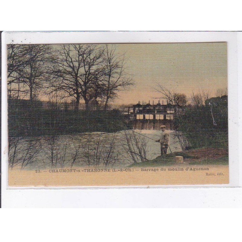 CHAUMONT-sur-THARONNE: barrage du moulin d'aguenon, peche - très bon état