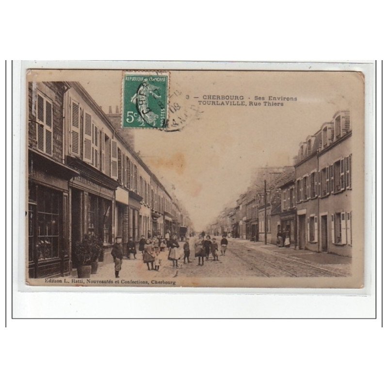 CHERBOURG, ses environs - TOURLAVILLE, rue Thiers - très bon état