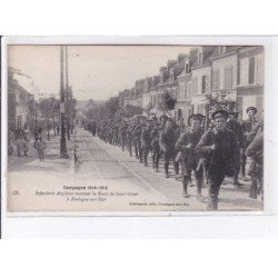 BOULOGNE-sur-MER: militaire, infanterie anglaise montant la route de saint-omer - très bon état