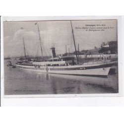 BOULOGNE-sur-MER: militaire, bateau-hôpital anglais entrant dans le port - très bon état