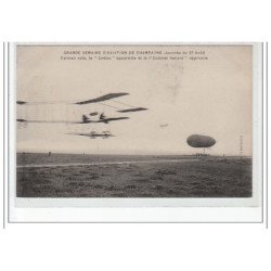 GRANDE SEMAINE D'AVIATION DE CHAMPAGNE (27 août)- Farman, Zodiac et Colonel Renard - très bon état