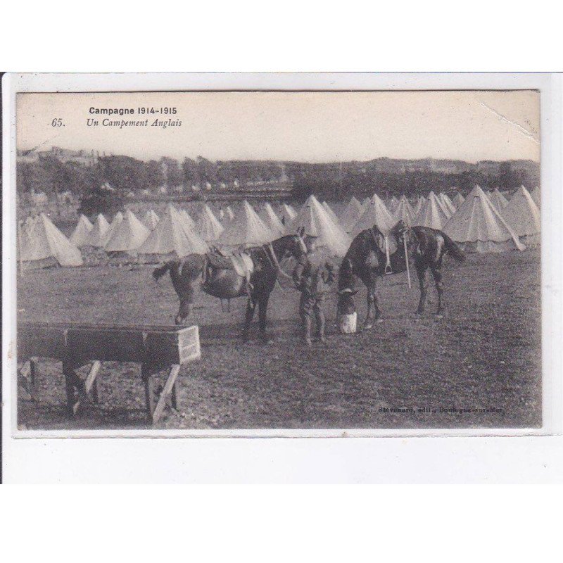 BOULOGNE-sur-MER: militaire, un campement anglais - état BOULOGNE-sur-MER: militaire, un campement anglais - état
