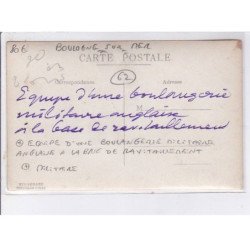 BOULOGNE-sur-MER: équipe d'une boulangerie militaire anglaise à la base de ravitaillement, militaire - très bon état