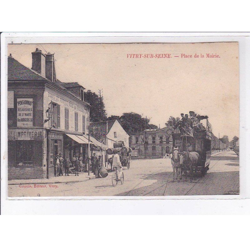 VITRY-sur-SEINE: place de la mairie, omnibus - très bon état