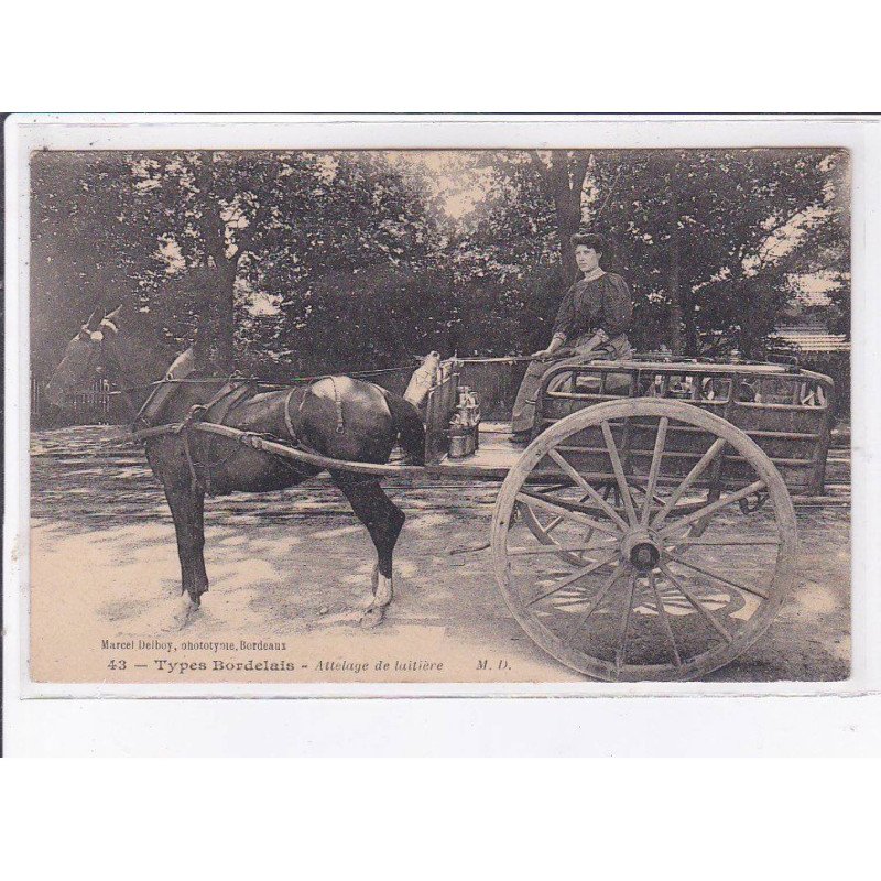 BORDEAUX: attelage de laitière - très bon état