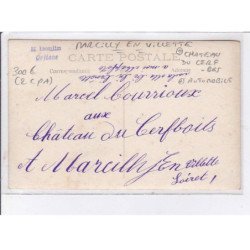 MARCILLY-en-VILLETTE: château du cerf-bois, 2CPA, automobile - très bon état