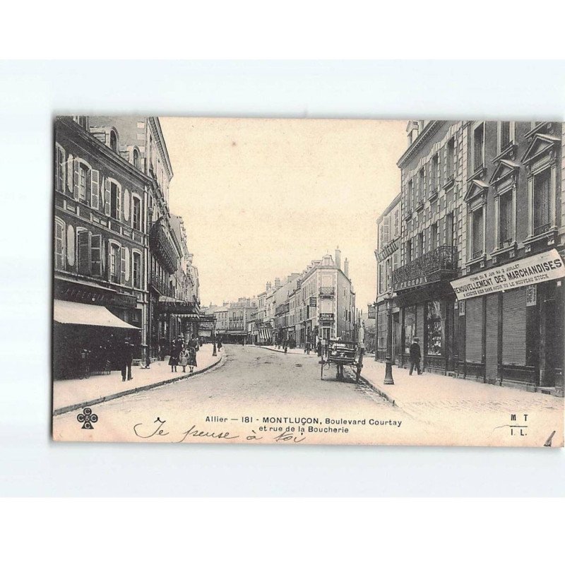 MONTLUCON: Boulevard Courtay et rue de la Boucherie - très bon état MONTLUCON: Boulevard Courtay et rue de la Boucherie - très bon état