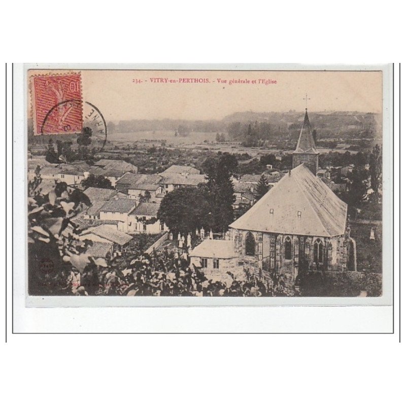 VITRY EN PERTHOIS - Vue générale et l'Eglise - très bon état