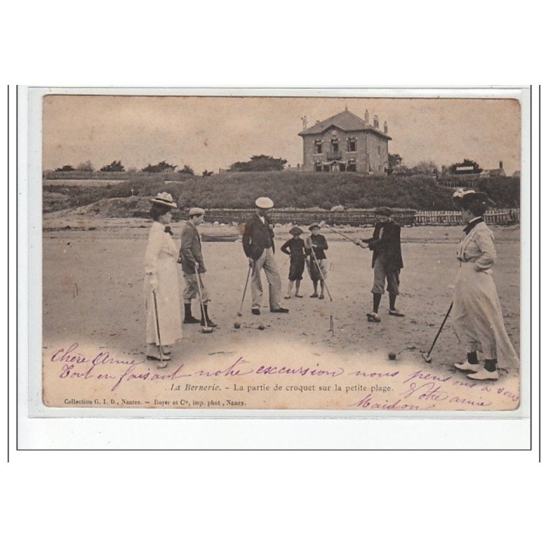 LA BERNERIE - La Partie de croquet sur la petite plage - très bon état