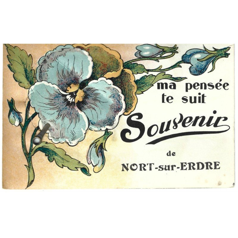 NORT SUR ERDRE : Carte Souvenir, système dépliant - état NORT SUR ERDRE : Carte Souvenir, système dépliant - état