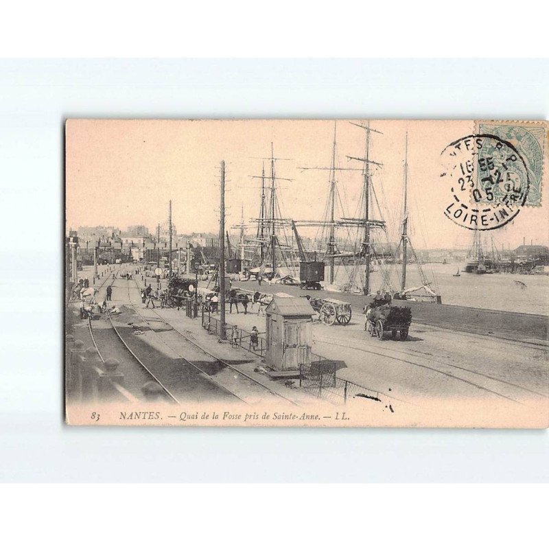 NANTES : Quai de la Fosse pris de Sainte-Anne - très bon état