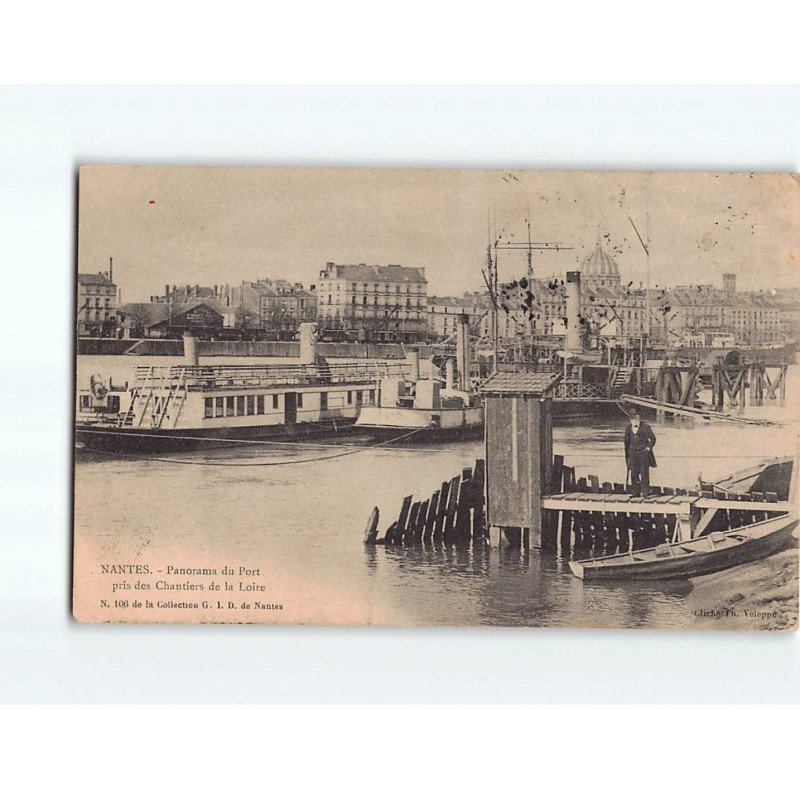 NANTES : Panorama du Port pris des Chantiers de la Loire - état