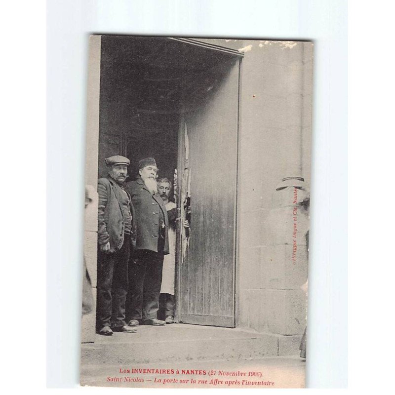 NANTES : Les Inventaires 1906, Saint-Nicolas, la porte sur la rue Affre après l'inventaire - état NANTES : Les Inventaires 1906, Saint-Nicolas, la porte sur la rue Affre après l'inventaire - état