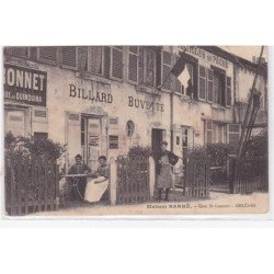 ORLEANS : café buvette - maison BARRE - quai Saint Laurent - état (traces et un coin plié)