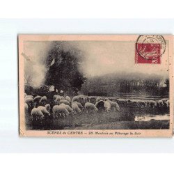 Moutons au Pâturage le soir - très bon état