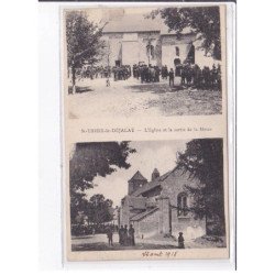 SAINT-YRIEIX-le-DEJALAT: l'église et la sortie de la messe - très bon état