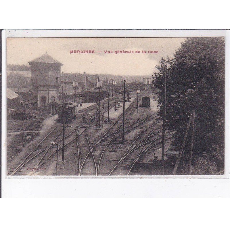 MERLINES: vue générale de la gare - très bon état