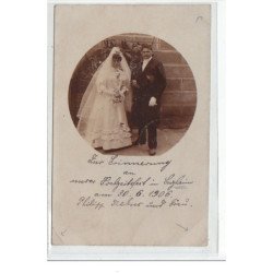 ENZHEIM - CARTE PHOTO - MARIAGE - état