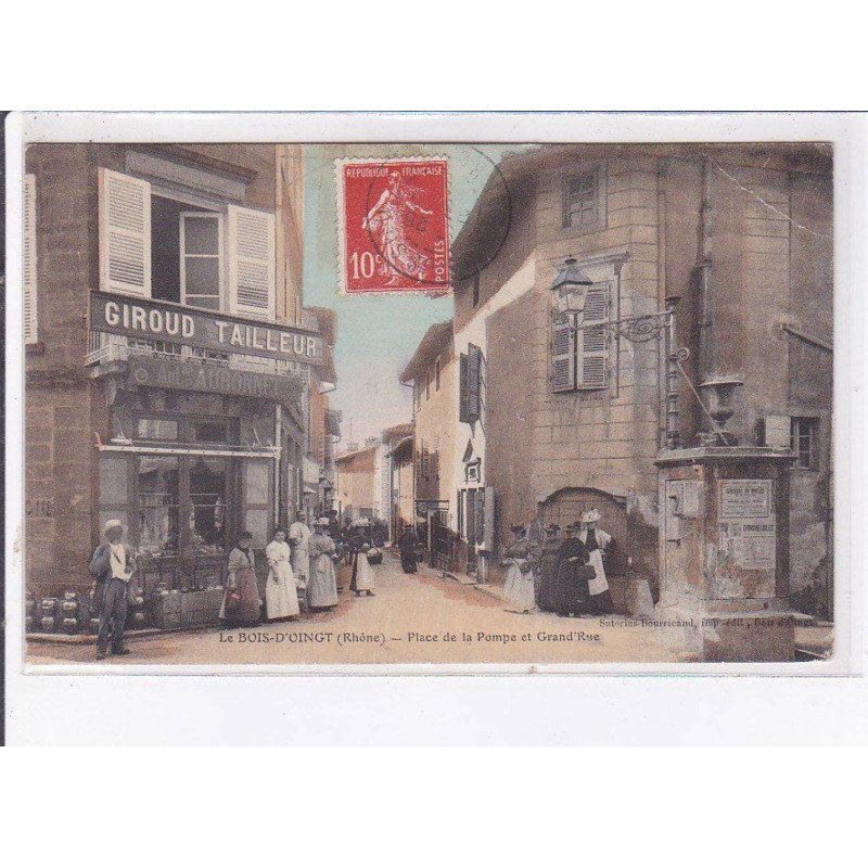 BOIS-D'OINGT: place de la pompe et grand'rue - état
