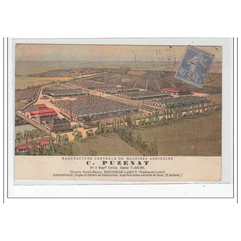 BOURBON LANCY - Manufacture Centrale de Machines Agricoles C. PUZENAT - très bon état