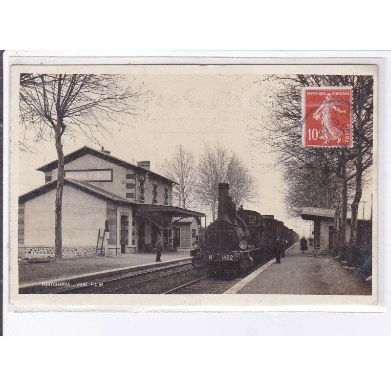 PONTCHARRA: la gare, train - très bon état