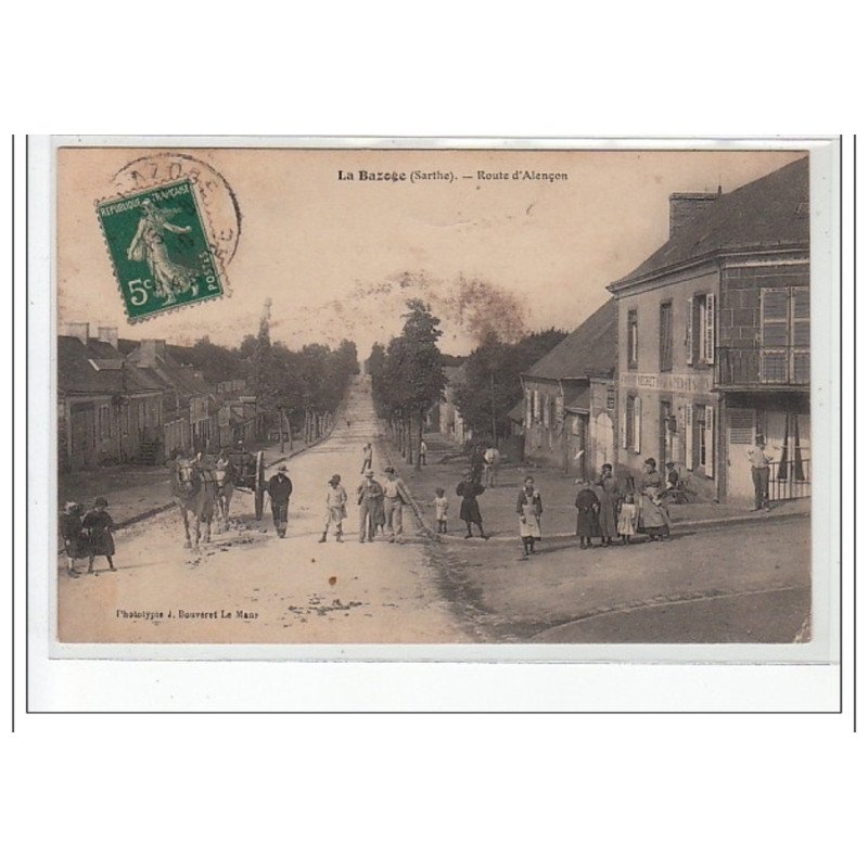 LA BAZOGE - Route d'Alençon - état