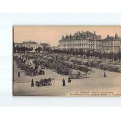 ANGERS : Place du Champ de Mars et Boulevard du Palais, un jour de Marché - très bon état