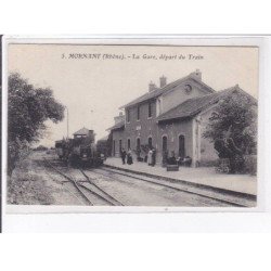 MORNANT: lla gare, départ du train - état