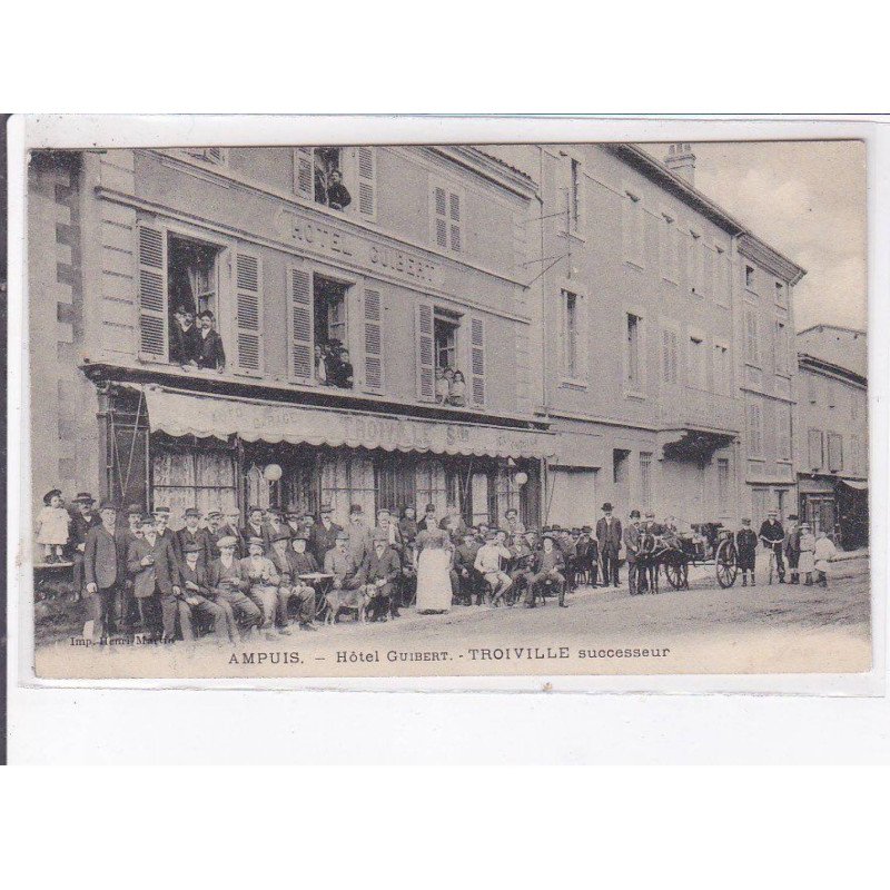 AMPUIS: hôtel guibert, troiville successeur - très bon état