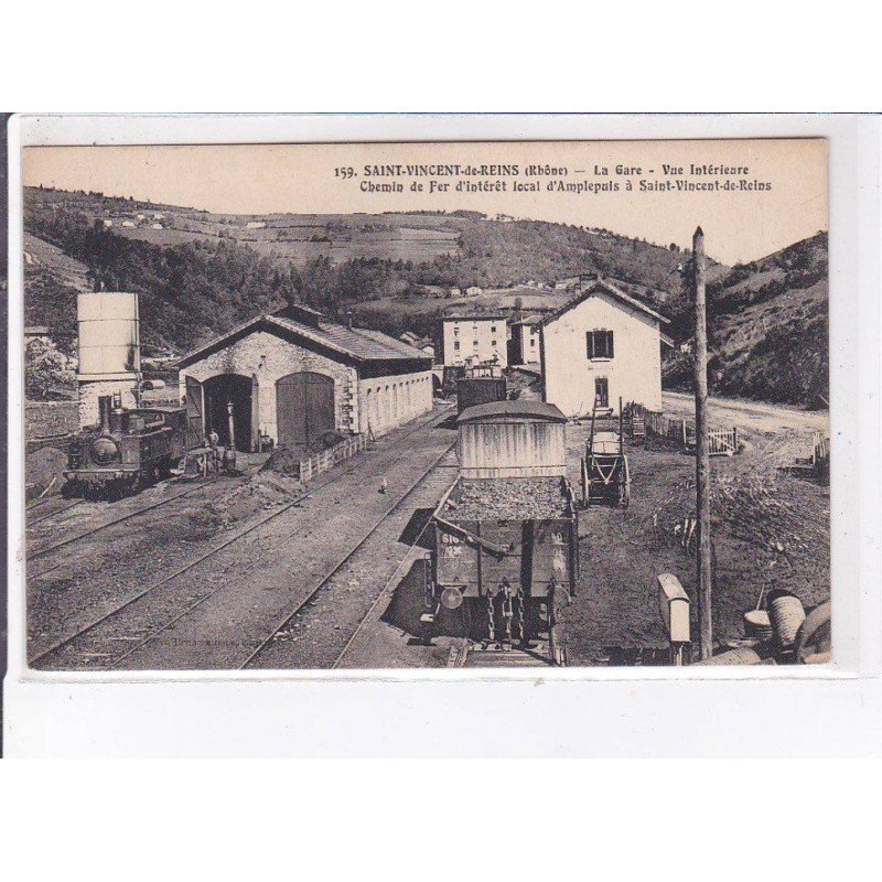 SAINT-VINCENT-de-REINS: la gare, vue intérieure, chemin de fer - très bon état