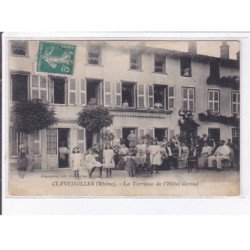 CLAVEISOLLES: la terrasse de l'hôtel giroud - état
