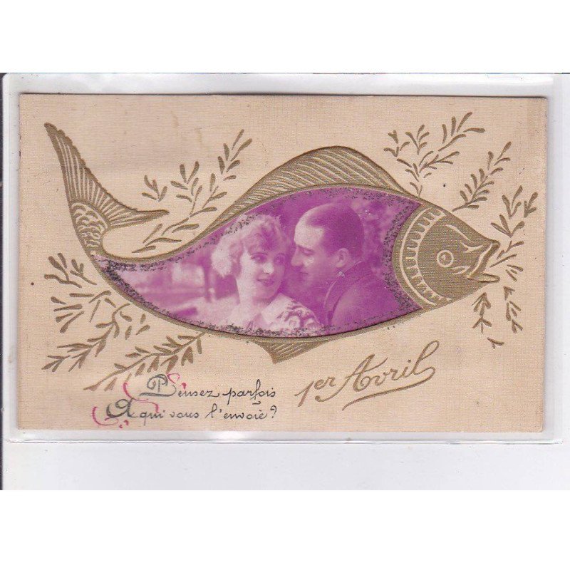 FANTAISIE - 1er avril - surréalisme: pensez parfois qui vous l'envoie?, poisson - très bon état